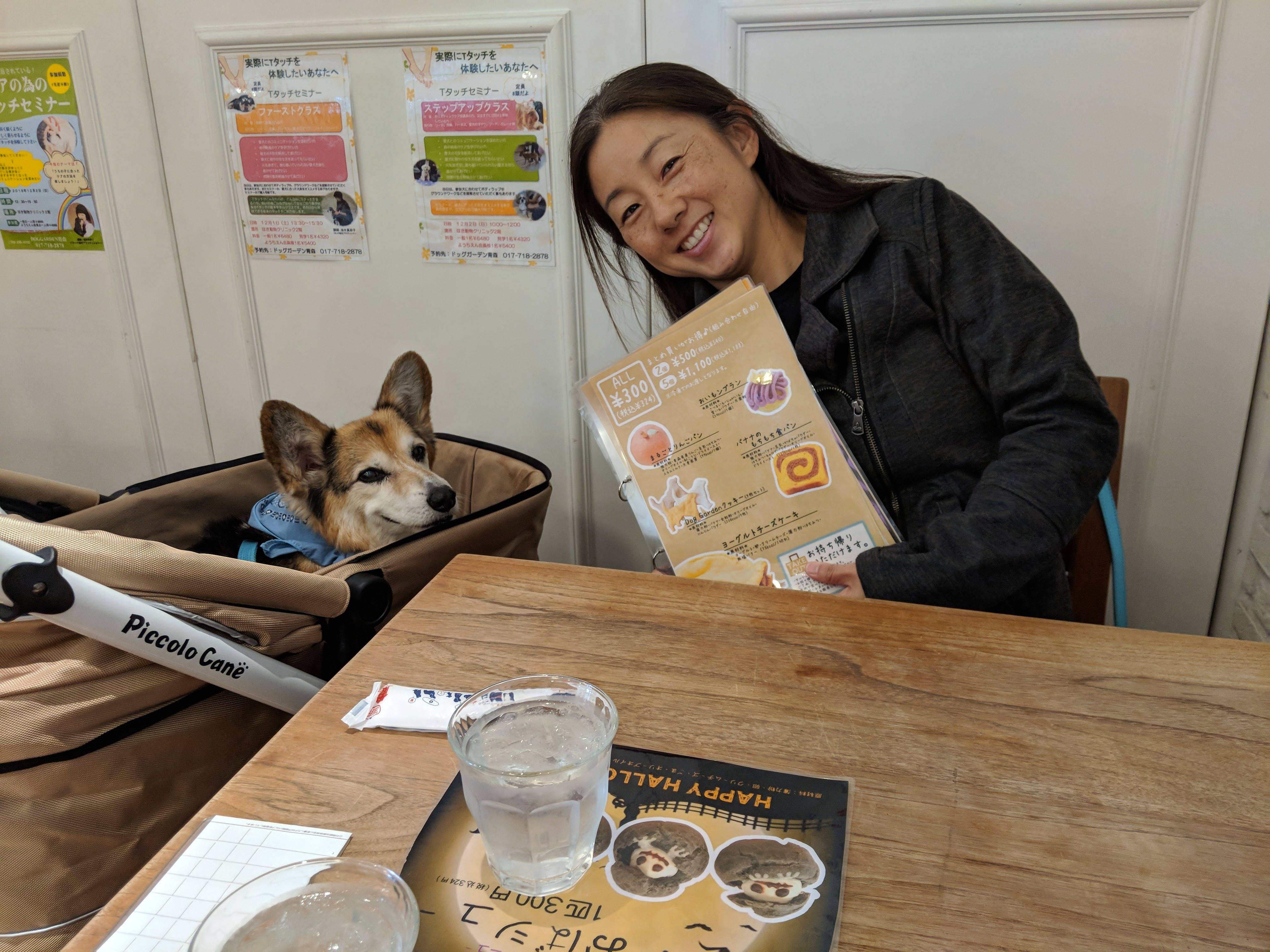 The cafe's dog menu