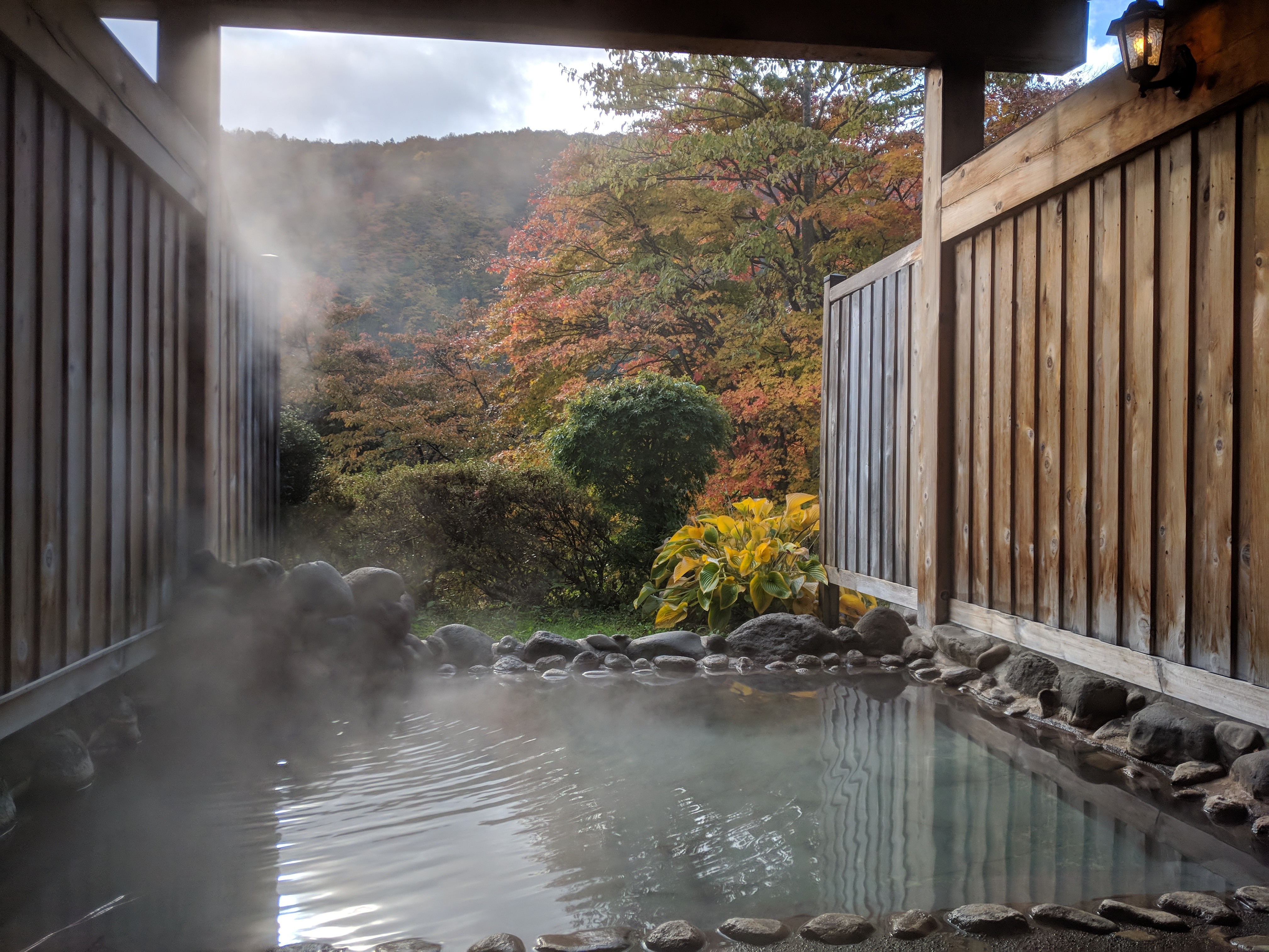 The view from the outdoor bath (Note: Seri took this photo -- I'm not a creep who takes his camera into public baths! -- and Seri informs me that there was no one there at the time, so she is also not a creep)