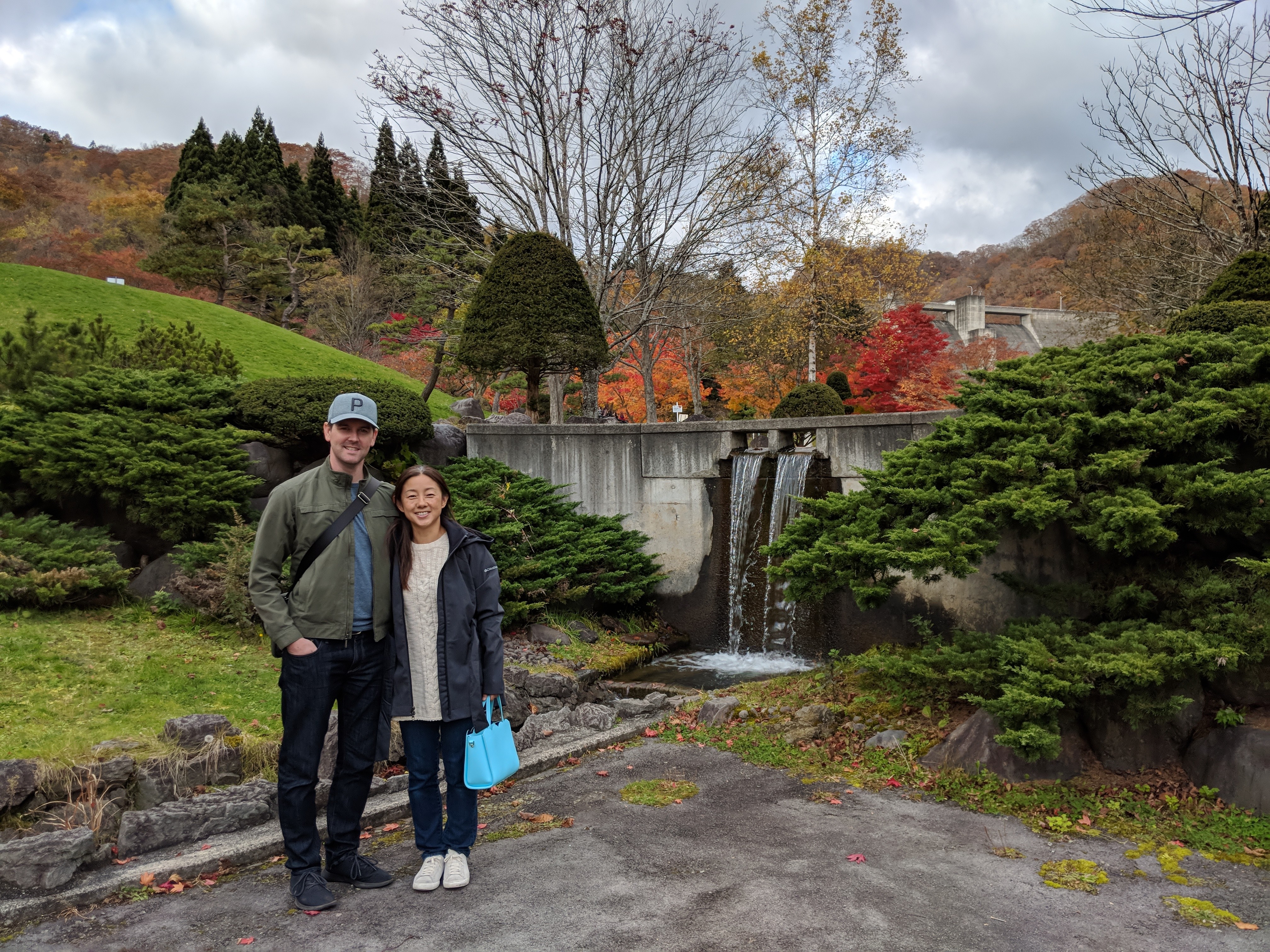 One of the various mini dams in the park