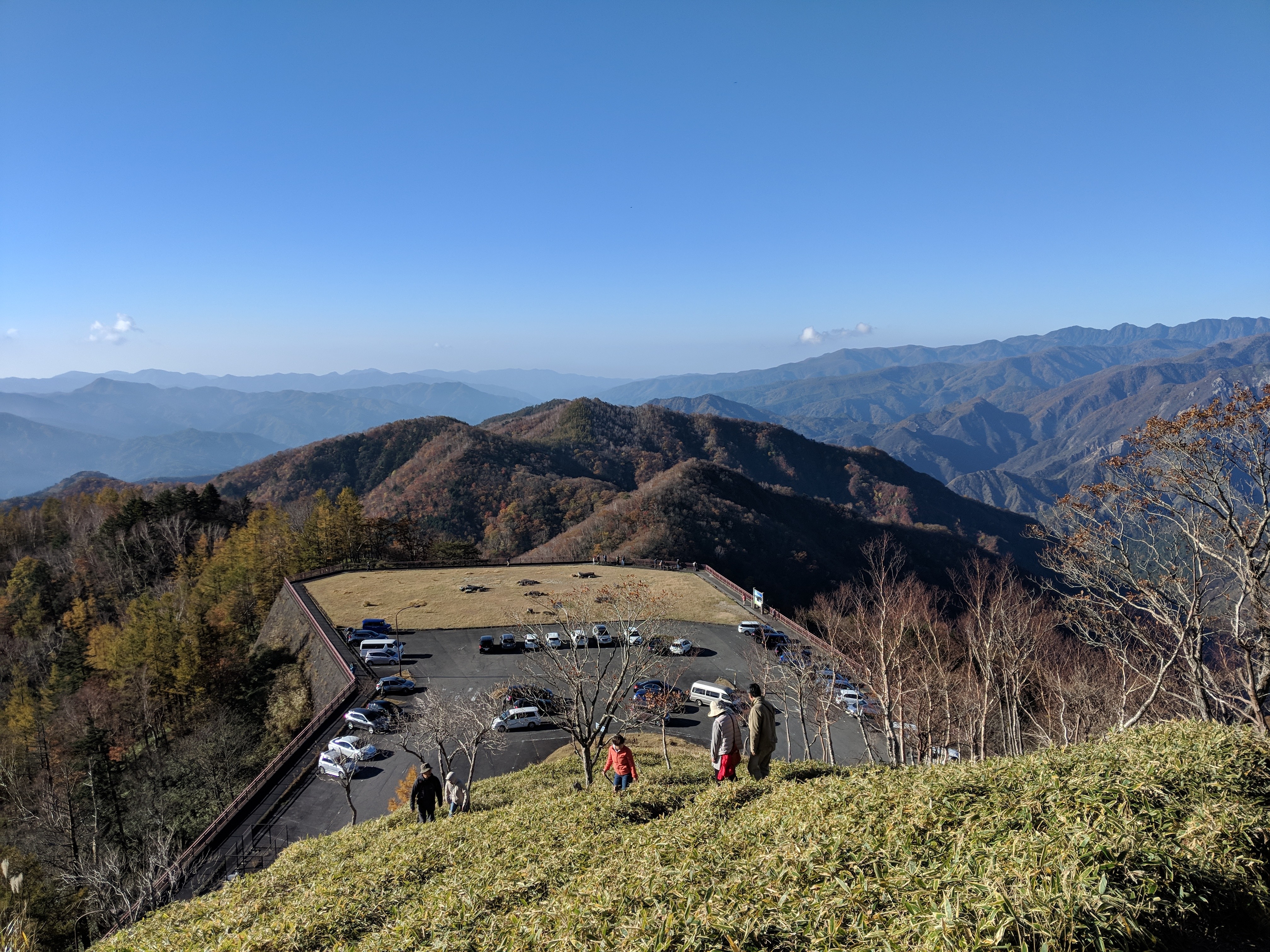 The view from a bit above the parking lot