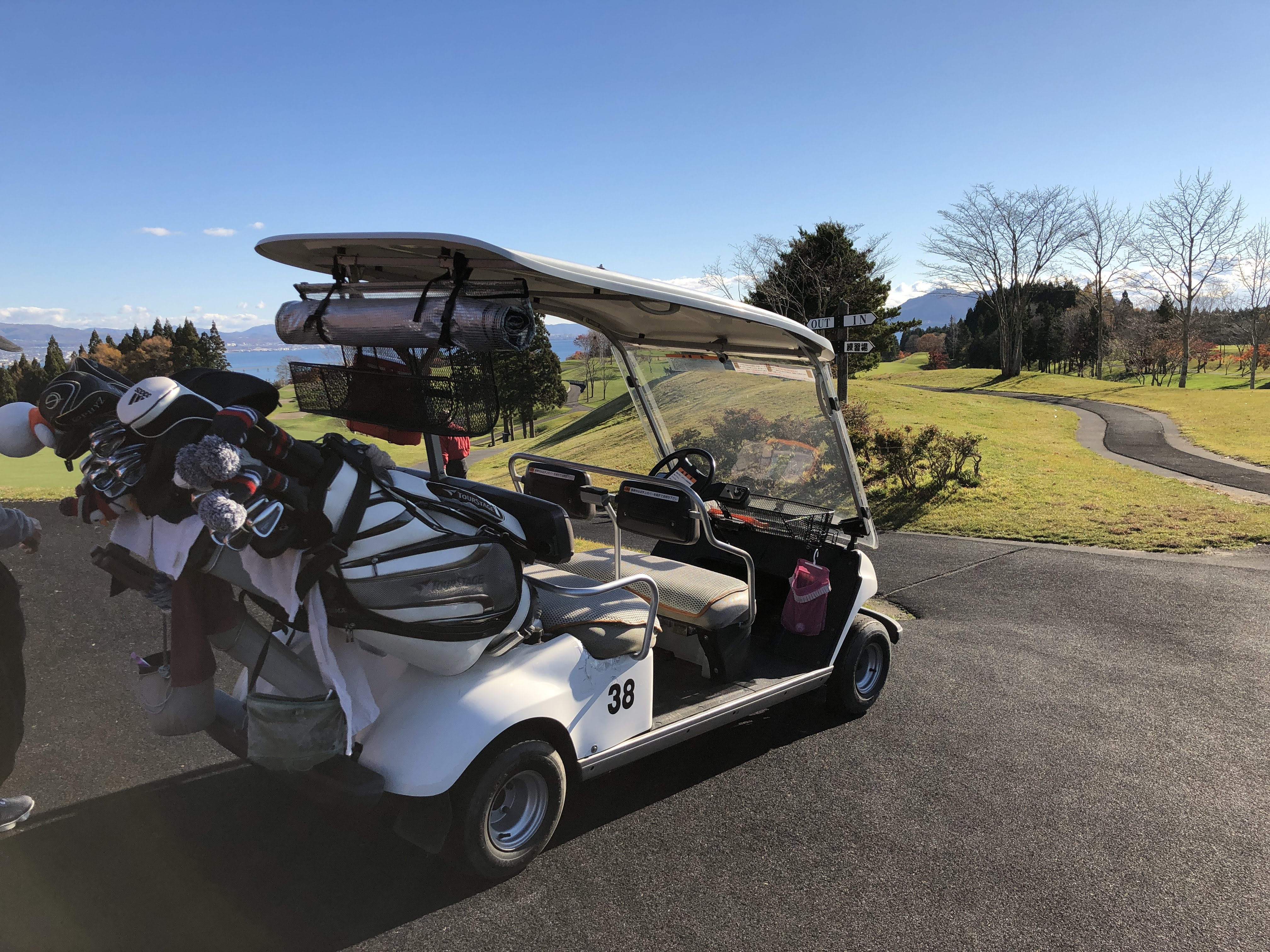 Our 4-person cart all loaded up