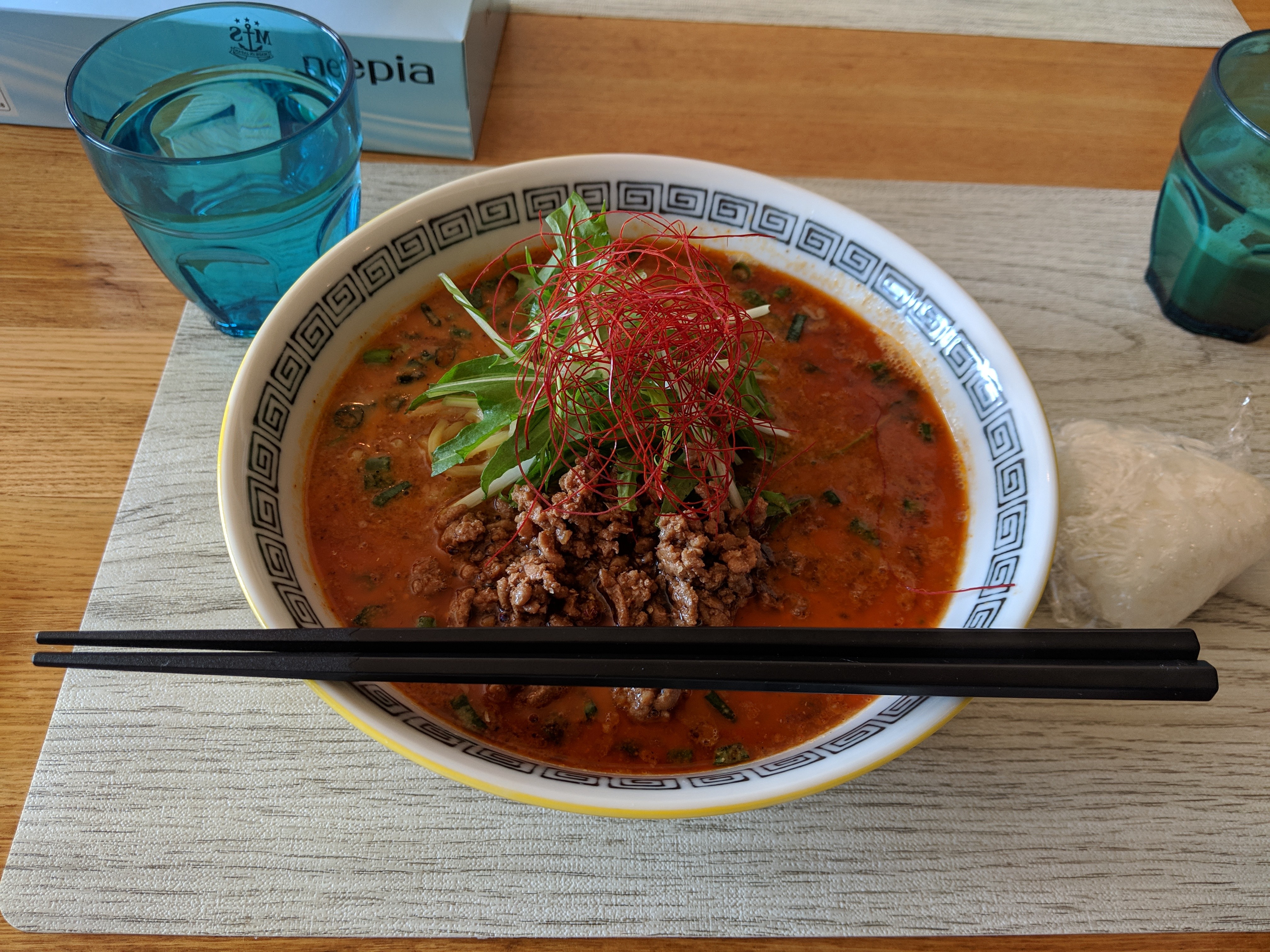 Our spicy tantanmen lunch