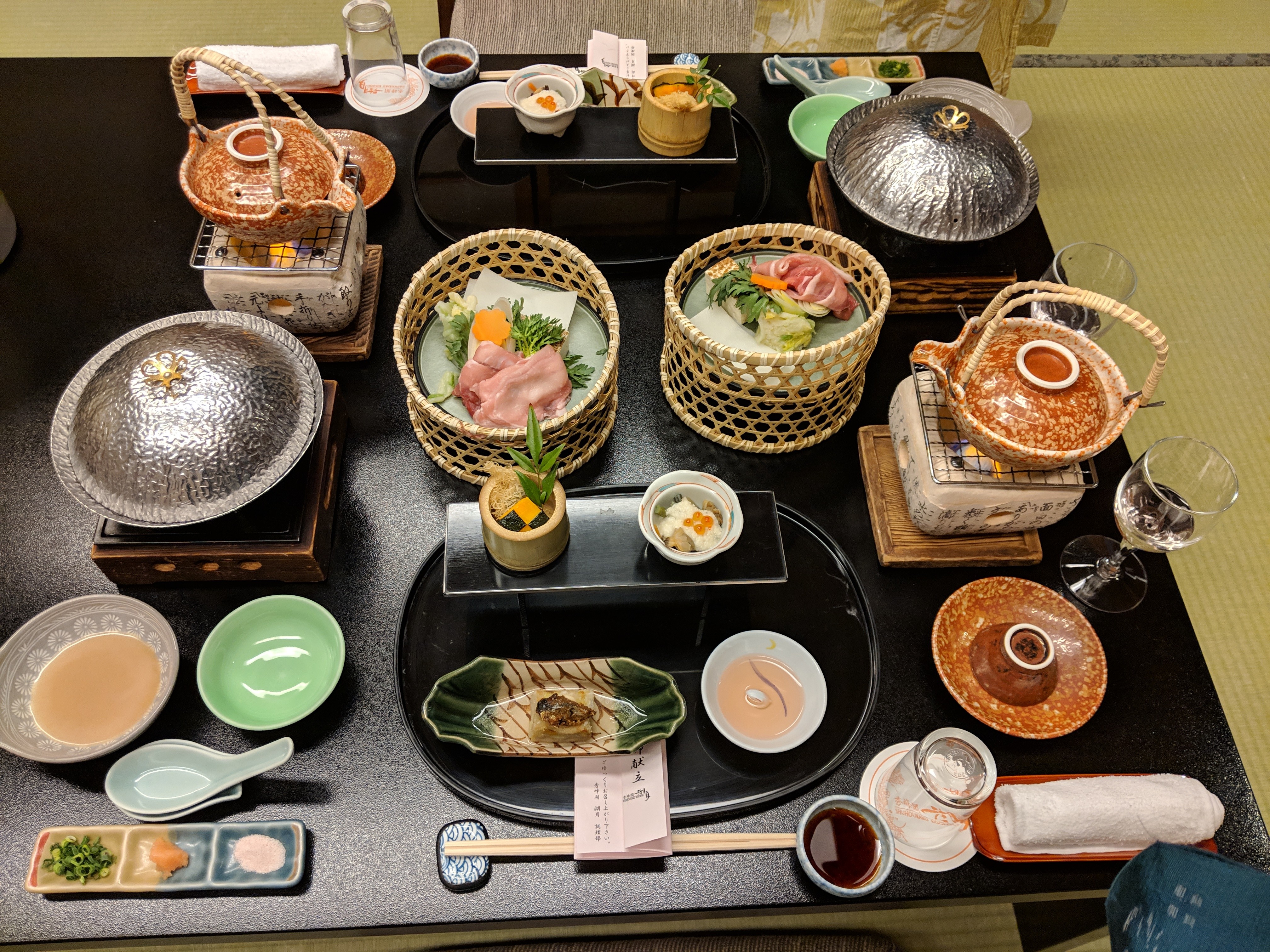 Our dinner at the ryokan